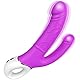 2 in 1 Dildo Vibratoren für Sie G-Punkt Klitoris Anus Stimulation mit Stoßfunktion, Nestorm Silikon Wasserdicht Analvibrator Erotik Dilos Sexspielzeug für Frauen und Paare mit 9 Vibrationsmodi, Lila