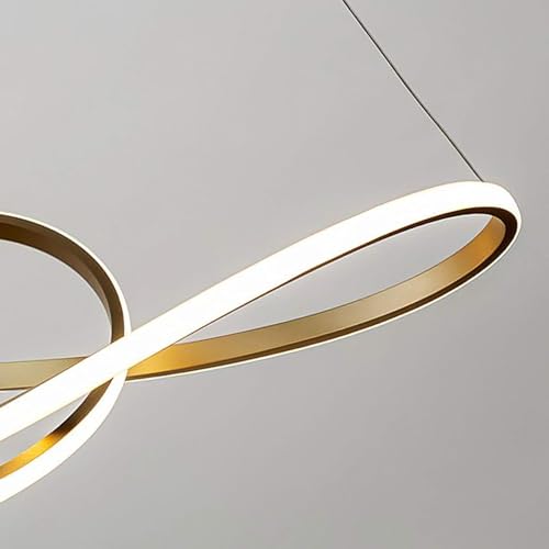 Image of Metal Creative Design 3 Light LED Chandelier Pendant Lamp for Living Room & Dining Table Ceiling Light for Home, Bar & Hotel (0002 Gold Chandelier)