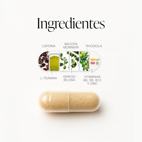 ZZEN FOCUS Nootrópico Natural – Nootropicos Memoria y Concentracion – Pastillas Concentracion Estudiar - Cafeina, L Teanina, Bacopa Monnieri, Ginkgo Biloba, Rhodiola, Vitaminas - 60 Cápsulas Veganas - imagen 4