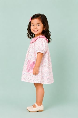 Image of Kidbea Girls Cotton Dresses | Stylish Printed & Checked Frocks | Party, Casual Summer Dress Collection for Kids