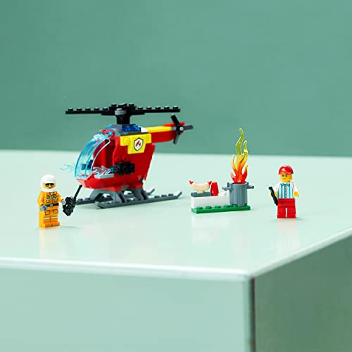 Image of LEGO City Fire Helicopter 60318 Building Kit (53 Pcs),Multicolor