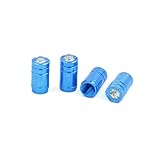 signature cristal de vannes  Ruilogod 4pcs Blue métal Voiture Fausse Cristal incrusté Pneu Pneu Vannes air Couvre-Bouchon