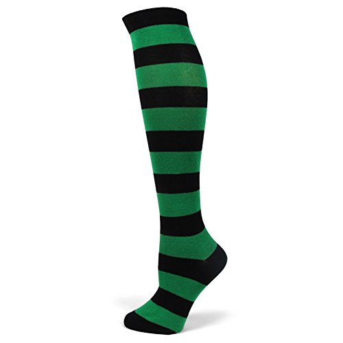 Image of PolyMedea Elite Quality Colorful Soft Cotton Women's Striped Knee High Socks