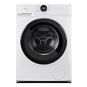 Midea MF200W80B-E wasmachine, 8 kg inhoud, energie-efficiëntieklasse B, HealthGuard-systeem, navulfunctie, 1400 omw/min, Turbo Was, Steam Care, Eco 40-60