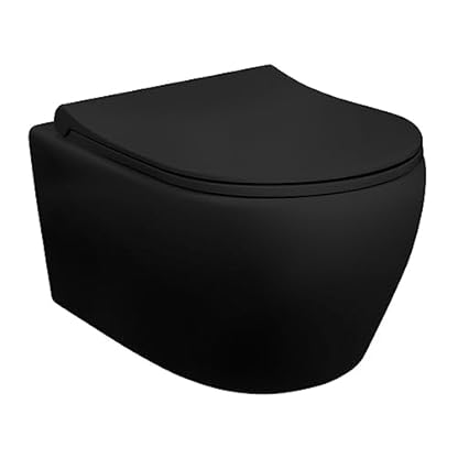 Aloni Design Hänge-WC mit Taharet/Bidet/Hygienedüse Schwarz matt