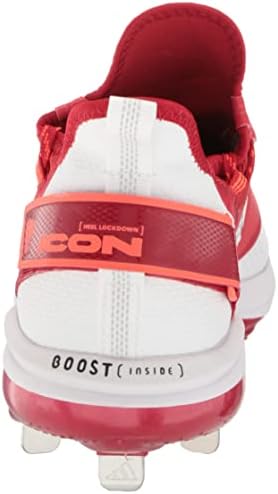 adidas Men's Icon 7 Boost Baseball Shoe, Team Power Red/White/Solar Red, 9 | Image 2