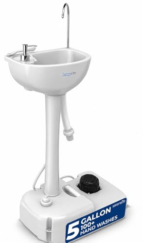 SereneLife Portable Camping Sink with Foot Pump