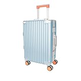 ZHANGshouf Maleta de Mano XL con Marco de Aluminio, tamaño Grande, TSA, con Cerradura, rígida, 4 Ruedas, Ligera, Color Azul, 24 Pulgadas