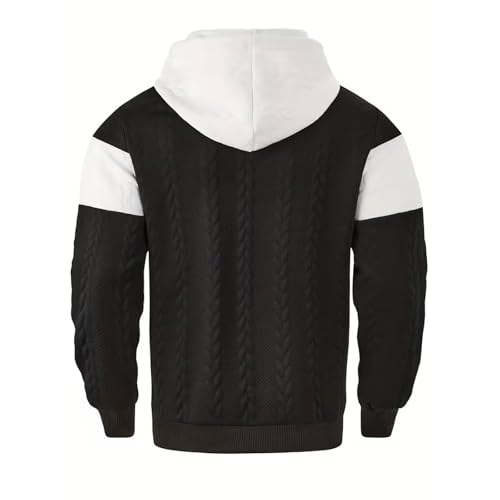 Abrigo manga larga hombre cómodo解决夏季早晚凉风的sudadera con capucha estilo informal L 3