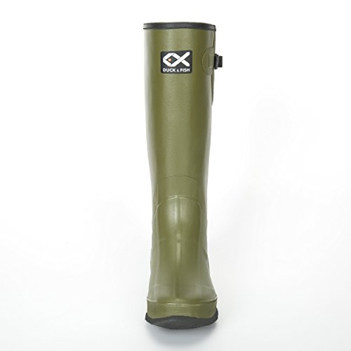 Duck and Fish 18 inches Green Rubber Hunting Boots3