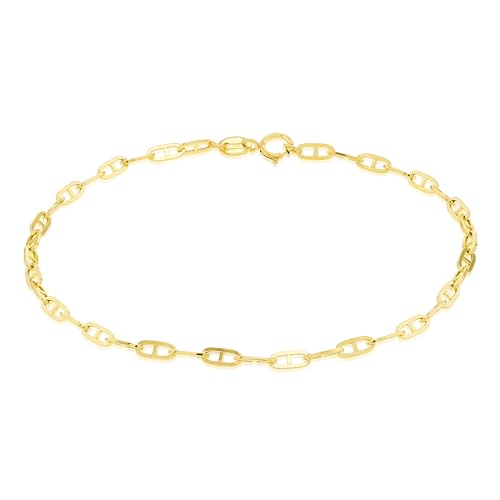 Bracelet femme en or jaune pour sublimer votre style quotidien avec sa maille Rambo