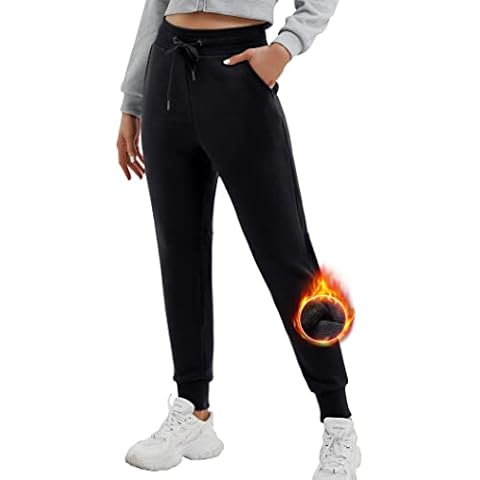 Ewedoos gefütterte Jogginghose Damen Fleece Thermohose Damen Winter warme Sporthose Cover