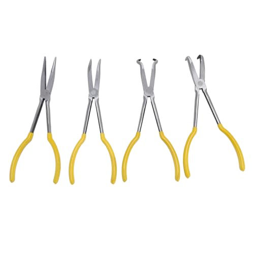 Pinze di Portata di Lunghezza 11 Pollici Impostare Acciaio Al Carbonio Alto 25 ° 45 ° 90 ° Pinza a Naso Piegata di Dritta O Tipo di Tipo con Maniglia Ergonomica per Motocicletta