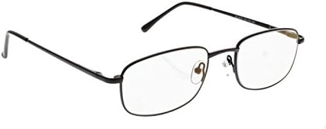 Night Driving Glasses with Polycarbonate Double Sided Anti-reflective Coating, Scratch Coating and Uv Protection - Black Metal Frame - 51-19-140