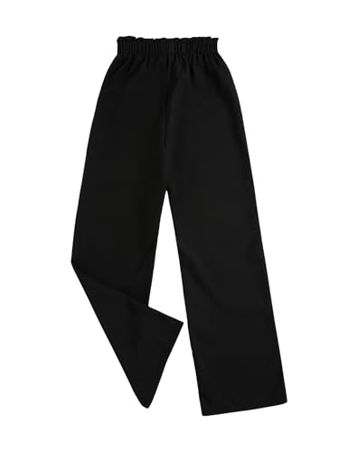 Image of Milumia Girl Casual High Waist Flowy Wide Leg Dress Pants Palazzo Pants Trousers