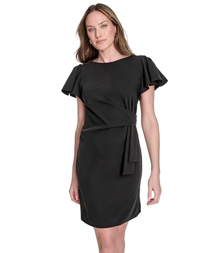 Robe noire Tommy Hilfiger drapée idéale pour vos soirées et cocktails