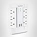 CyberPower CSP600WSURC2 Surge Protector, 1200J/125V, 6 Swivel Outlets, 2 USB Charging Ports, Wall Tap Design, White