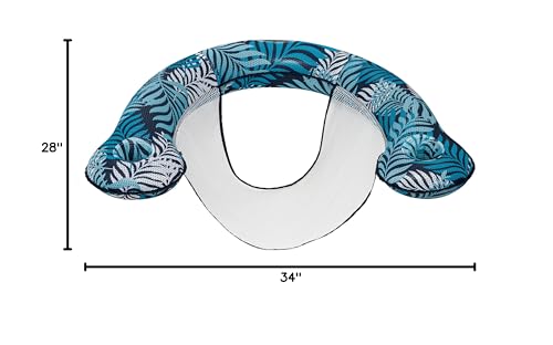 New Aqua Luxury Pool Noodle Chair Float with Adjustable Seat and Two Cup Holders &ndash; Blue Fern