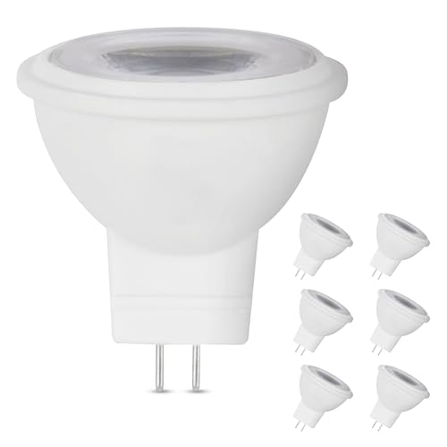 Feit Electric LED MR11 Halogen Bulb, 25W Equivalent, GU4 Bi-Pin Base, Non-Dimmable, 245 Lumens, 3000K Warm White, Track Light Bulbs for Landscaping, 22-Year Lifetime, BPLVMR11/830CA/6, 6 Pack by Feit Electric - Used condition - US$18.14