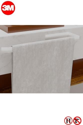 Risingmaber Metal Beyaz Yapışkanlı Kağıt Havluluk Yapışkanlı Havlu Askılığı, Banyo Askısı Yapışkanlı Havluluk ve Peçetelik 3M Yapışkanlı Tasarım MT72BD - Görsel 6