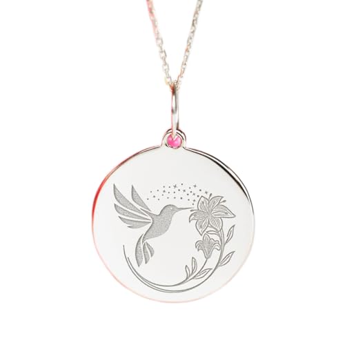 Collier colibri pendentif oiseau gravé, le cadeau idéal