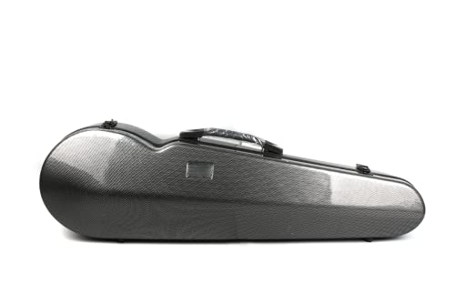 WUQIMUSC Hard Violin Case 4/4 Fiberglass Triangle shaped box with Reinforced Carry Handle,Built-in Hygrometer