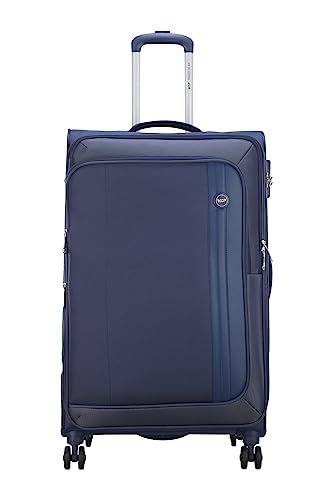 Image of VIP Unicorn Nxt 8W Str 80 Cm | Check-in Polyester Soft Sided 8 Wheels Spinner Trolleys (Blue, Large)