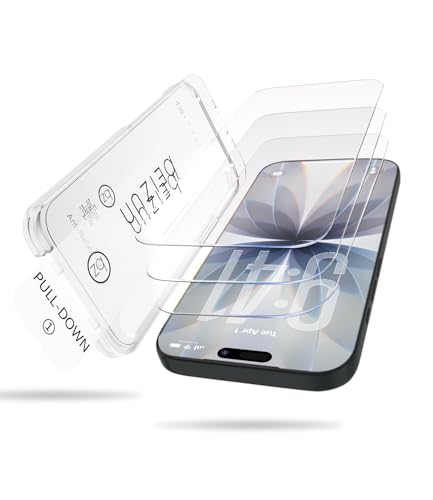 Image of Beizun for iPhone 17 Screen Protector, 3-Pack 9H+ Tempered Glass, Easy Installation, Bubble-Free & Dust-Free, Case Friendly, Full Coverage, 3D Curved Edges