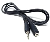 Drut Cavo di prolunga Jack Mono da 3,5 mm a Presa da 3,5 mm da 3 m, connettori in Nichel da Spina Maschio a Presa Femmina 10 Piedi