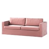 Dekoria Karlstad Funda de sofá de 3 plazas, no plegable, larga, apta para modelo IKEA Karlstad Koralle