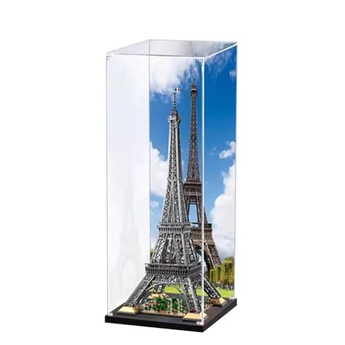 Acrylic Display Case for Lego Eiffel Tower Paris 10307Dustproof Box Storage Box Transparent Box Display Box Compatible with Lego 10307Only Case No Model (Option 1)