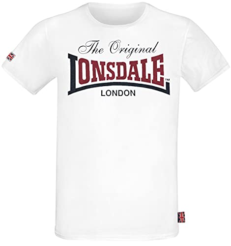 Lonsdale London Aldingham Männer T-Shirt weiß XXL 100% Baumwolle Basics, Casual Wear, Streetwear