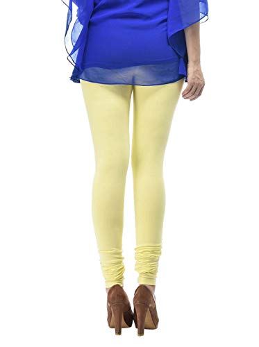 Image of Frenchtrendz Women's Cotton Spandex Stretchable Mid Rise Slim Fit Churidar Leggings Pull On