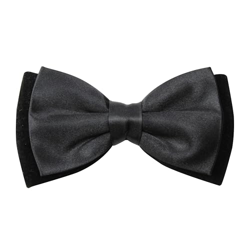 Image of Peluche Solid Twining Black Bow Tie