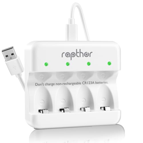 Fast Charger for Rapthor 750mAh and 900mAh Rechargeable CR123A Battery (Charger Only)