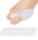 12er-Set Hallux Valgus Korrektur, Hallux Valgus Zehenspreizer aus Weichem Silikongel, Schmerzlinderung & Zehentrennung bei Ballen/Überlappenden Zehen – Rutschfester Sitz & Wiederverwendbar