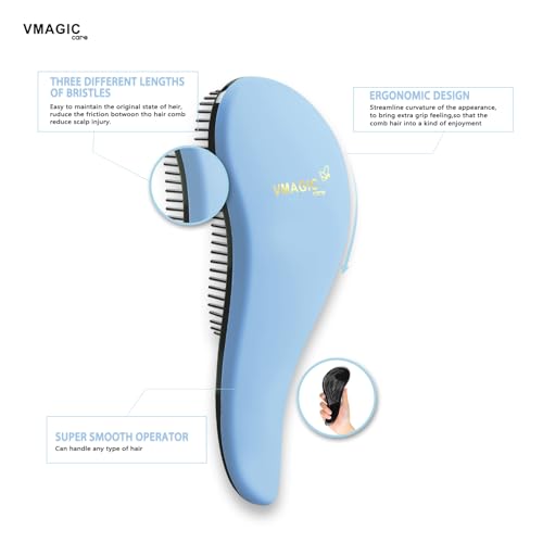 Detangling Brush, glide the Detangler Brush through Tangled hair, Best Comb for Women Girls, Men & Boys - Image 3