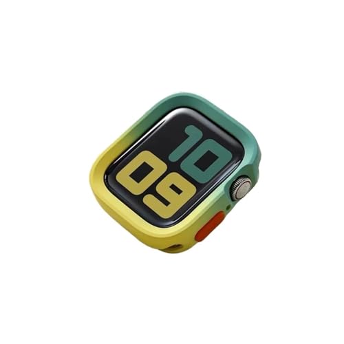 Coque Apple Watch pour le sport et le quotidien bumper coloré vert jaune 42mm