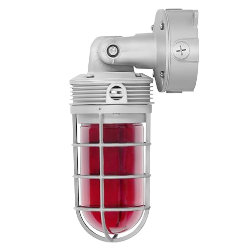 LEDVANCE Red Accessory Lens for Jelly Jar LED Luminaire 120-347V 80 CRI 3 CCT Select 3000/4000/5000K Adjustable Mounting Dimmable Gray Red Lens - 1 Pack (63789)