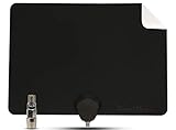 Channel Master FLATenna+ Amplified Indoor TV Antenna with Amplifier - Flat Dual Sided Black or White [CM-4001HDBWA]