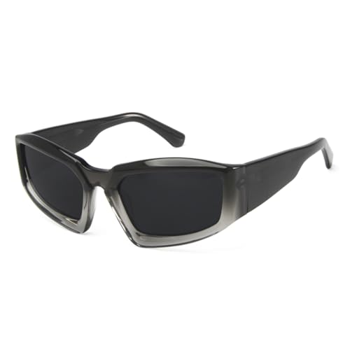 Lunettes de soleil polarisées UV400 homme monture angulaire punk acétate