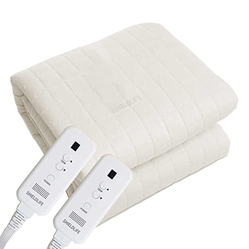 99% EMF Blocking Heated Mattress Pad. Far Infrared Heat and Negative Ion with 8 Heat Settings and Auto Shut Off by Shield Life. Queen Size Bed Warmer (79 x 60)