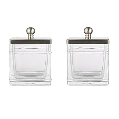 Clear Glass Satin Nickel 2PACK