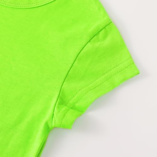 Noomelfish Girls Short Sleeve Crop Tops Kids Summer Dance Cropped T-Shirts (5-14 Years)4