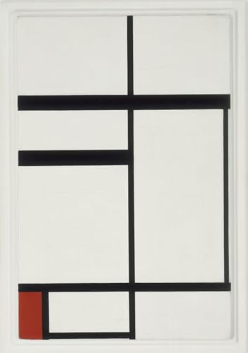 Composition avec du rouge Mondrian pour Décoration du Salon