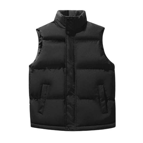 Chaleco acolchado para hombre con cremallera y abrigo informal de invierno