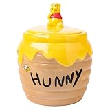 Silver Buffalo Disney Winnie the Pooh Honey 'Hunny' Pot Sculpted 3D Hand Painted Ceramic Snack Cookie Jar (Small)