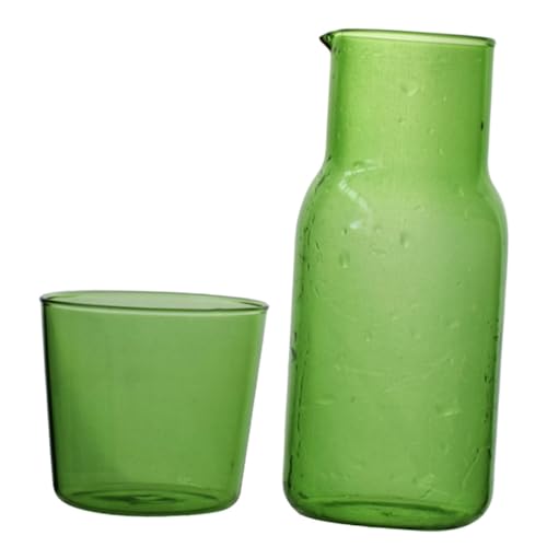 OKUMEYR Caraffa Per Acqua in Vetro Da Caraffa Da Tavolo Accessorio Per Acqua Per Uso Domestico Per Comodino in Vetro Multifunzione