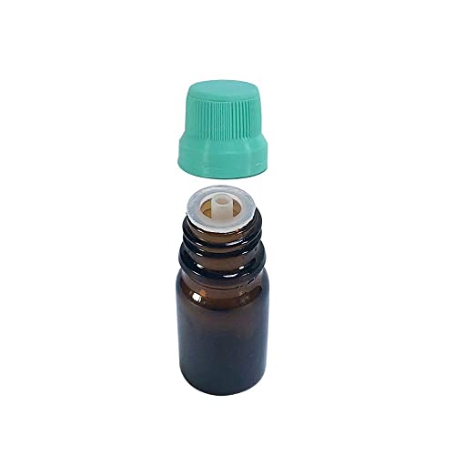 Frasco de Vidro 10ml com Batoque Gotejador (20 Pecas) Cor:Verde Água