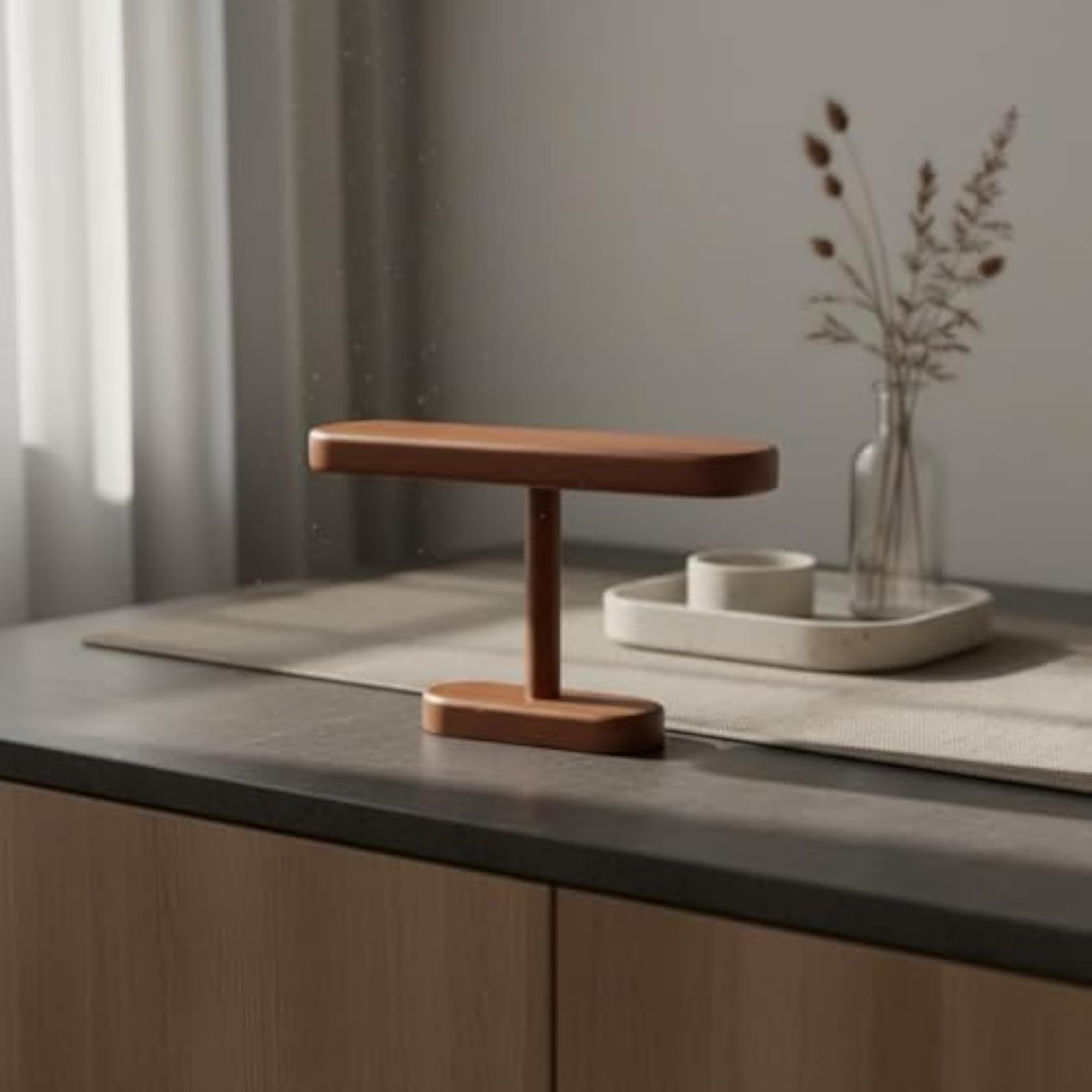 Multi-Functional Wooden Watch Stand for Display